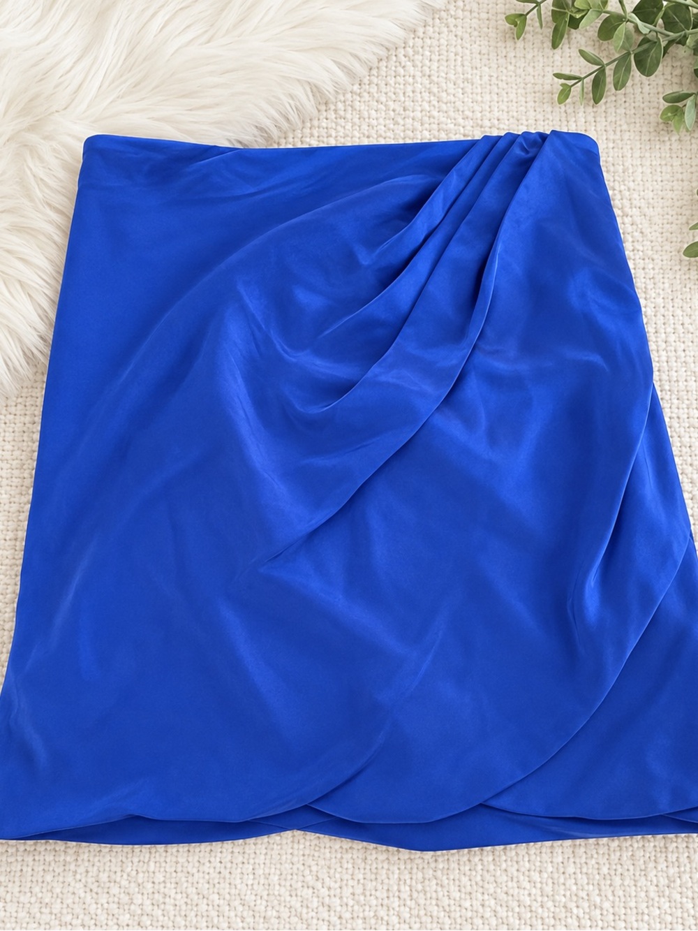 NWT JOSIE NATORI vintage blue strapless top x